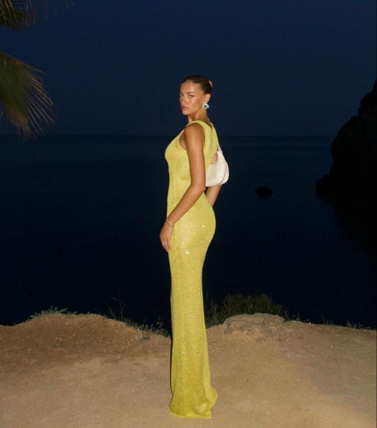 Kara | Knit Luminous Maxi Dress