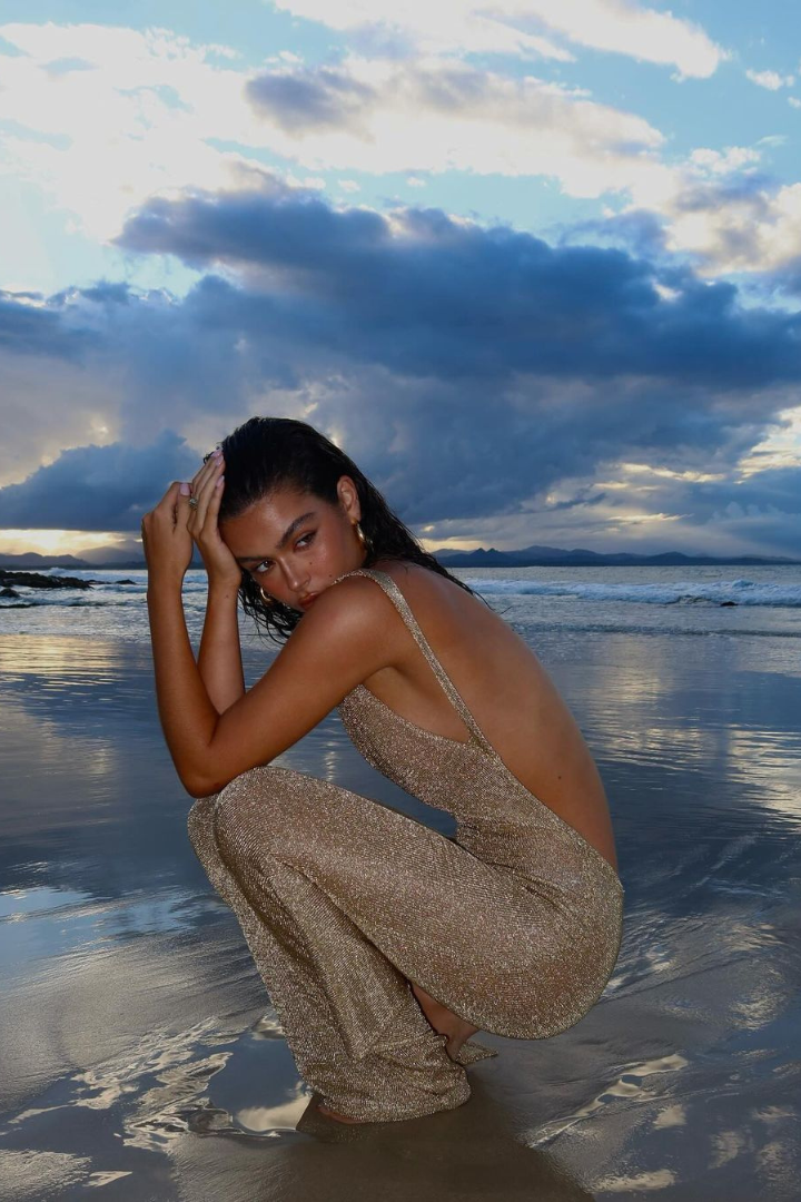 Mandy | Sheer Backless Gown