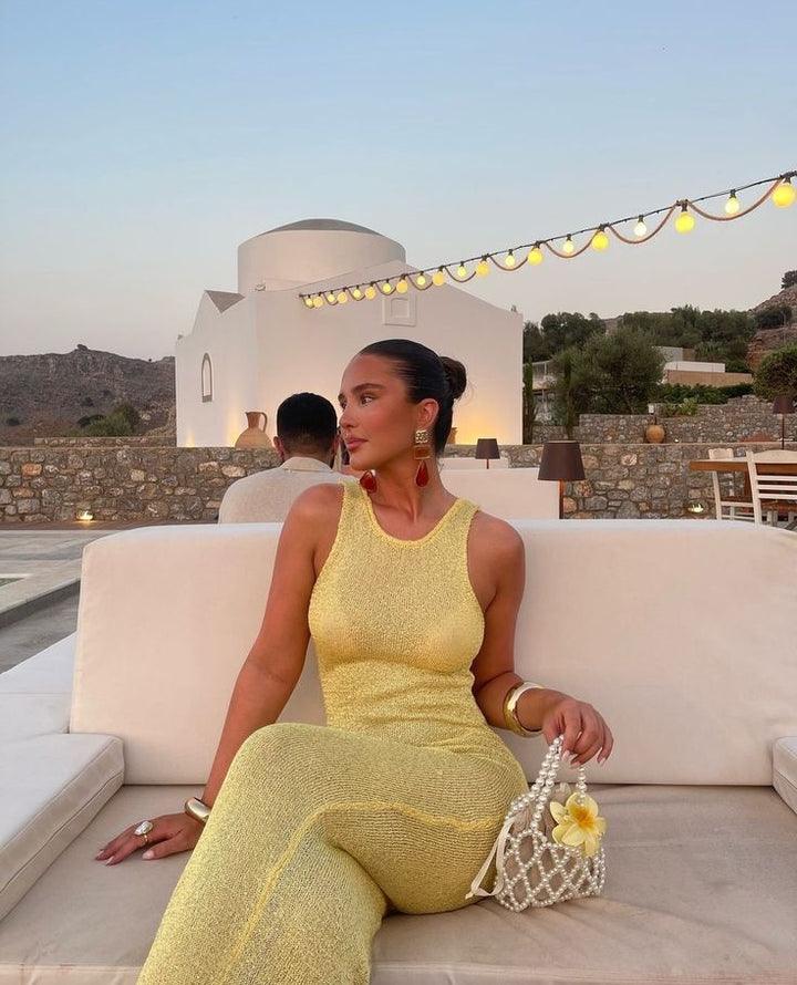 Kara | Knit Luminous Maxi Dress