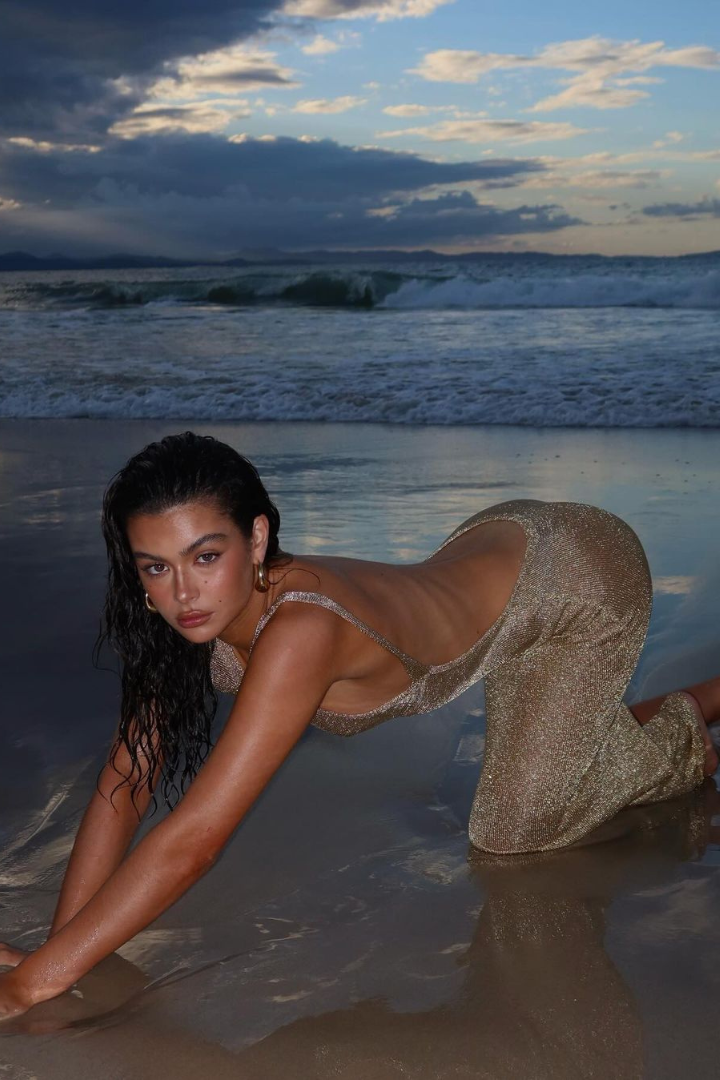 Mandy | Sheer Backless Gown