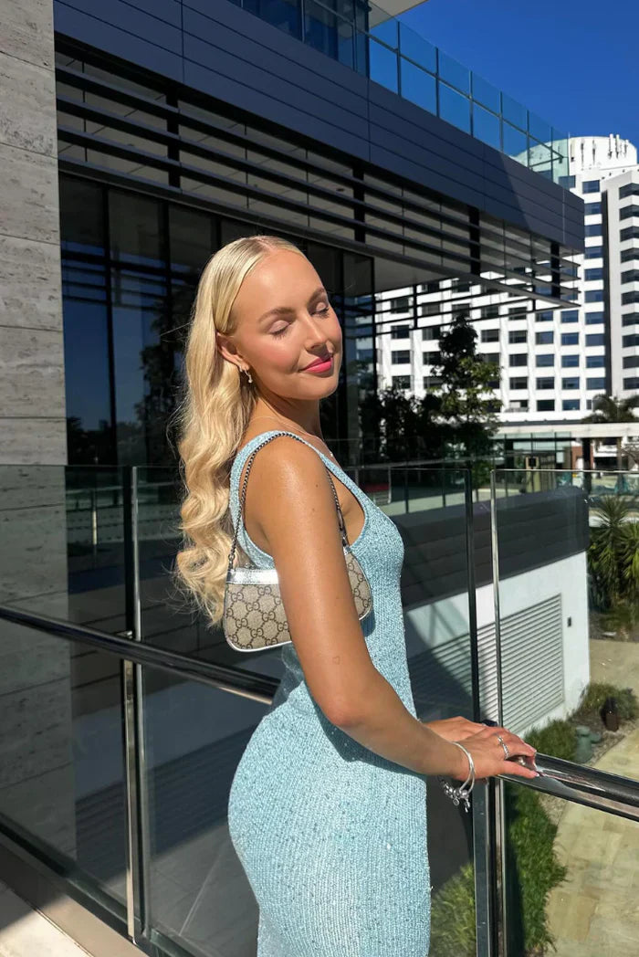 Kara | Knit Luminous Maxi Dress