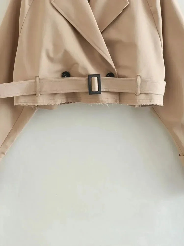 Celeste | Cropped Trench Coat
