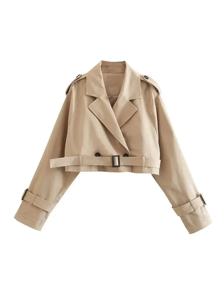 Celeste | Cropped Trench Coat
