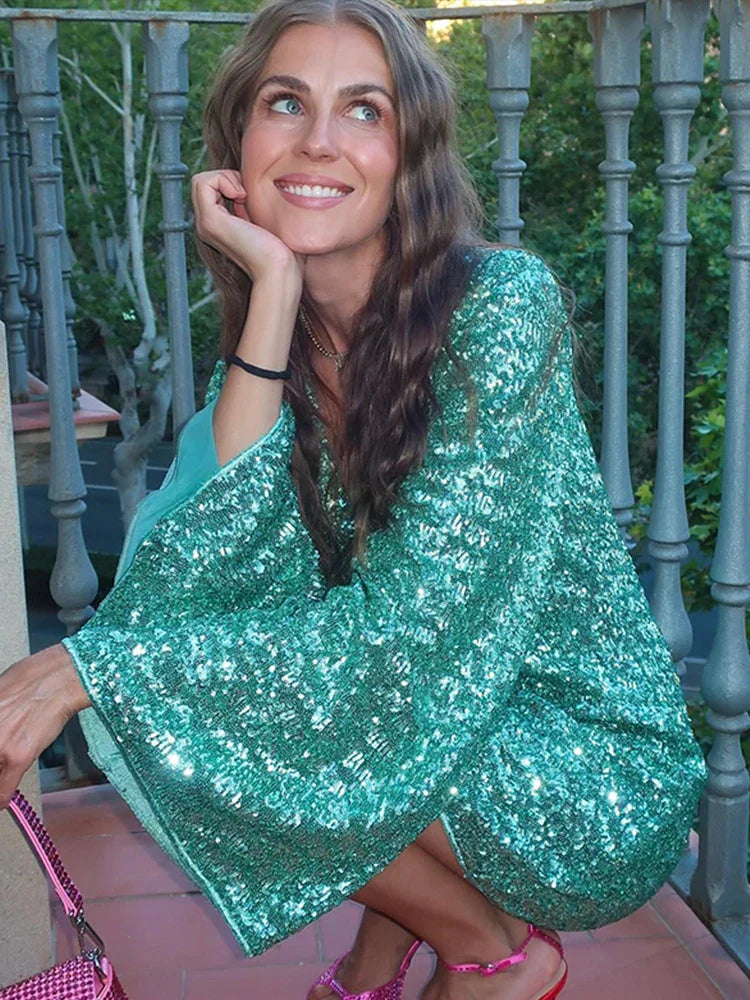 Candice | Elegant Sequin Long Sleeve Dress