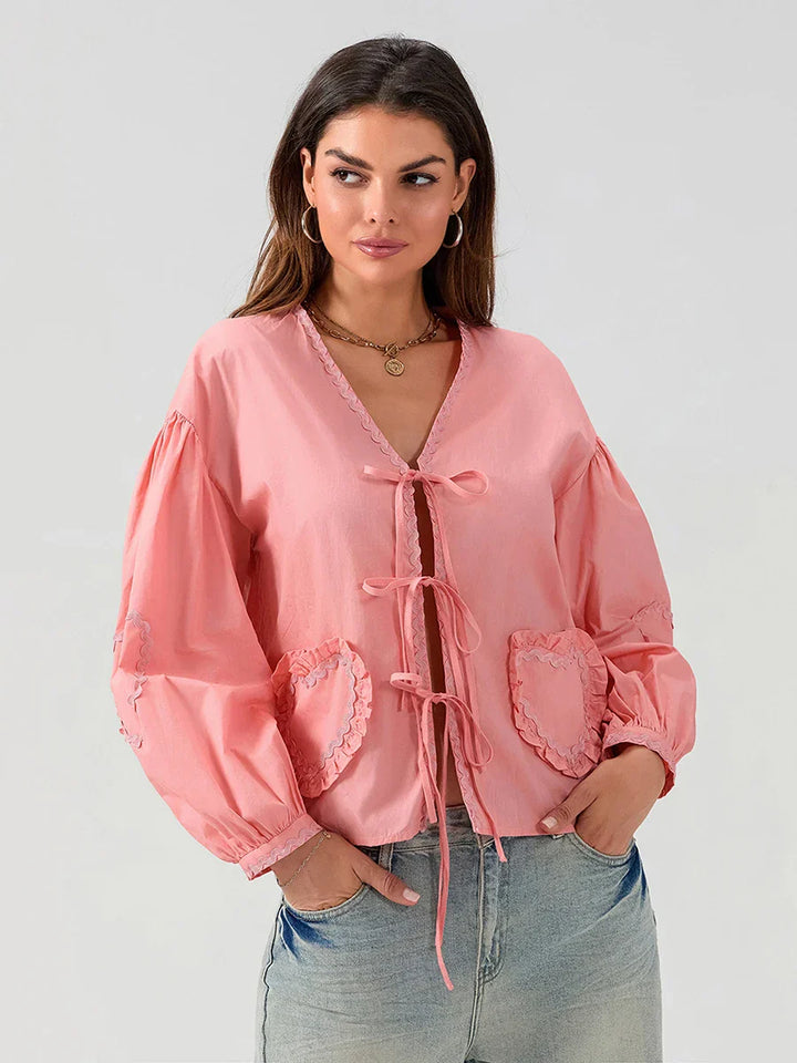 Adalynn | Casual Chic Pocket Blouse