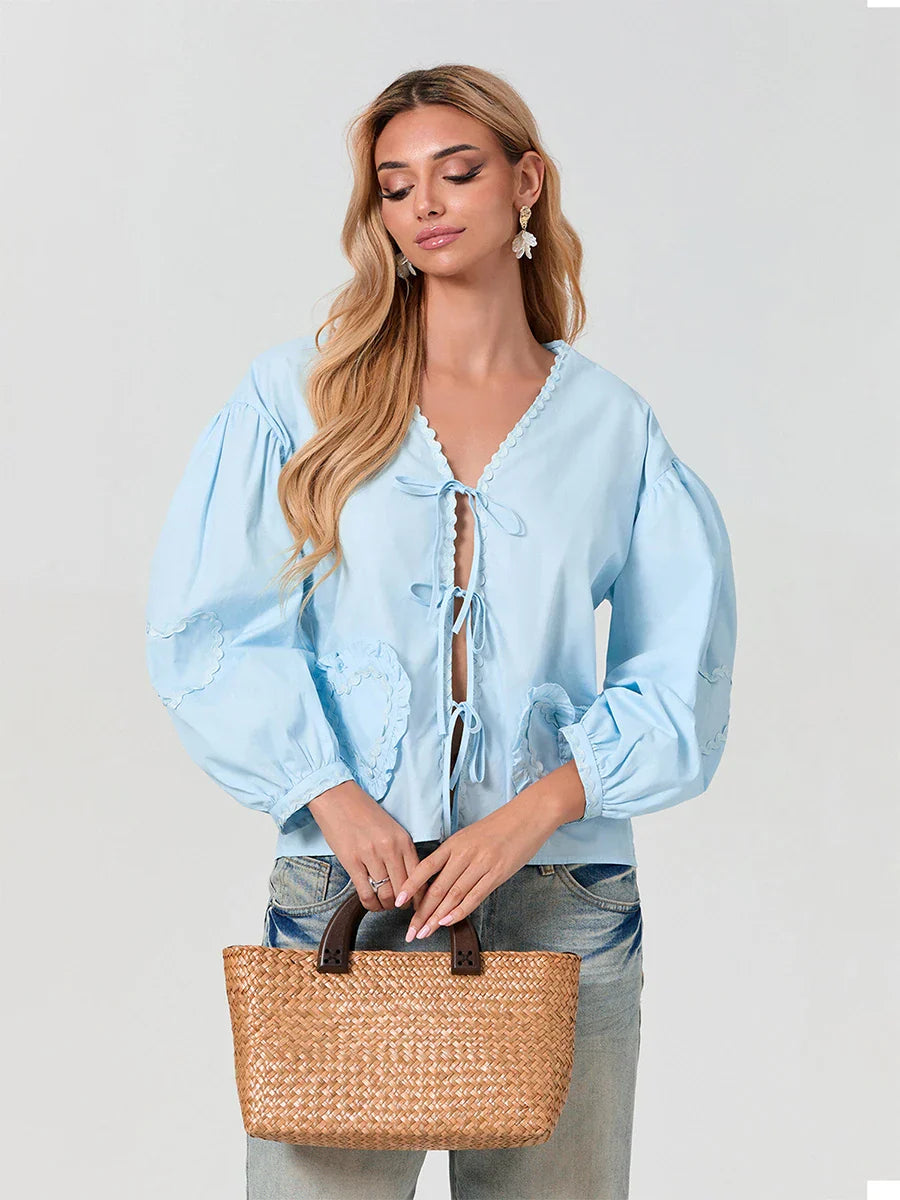 Adalynn | Casual Chic Pocket Blouse