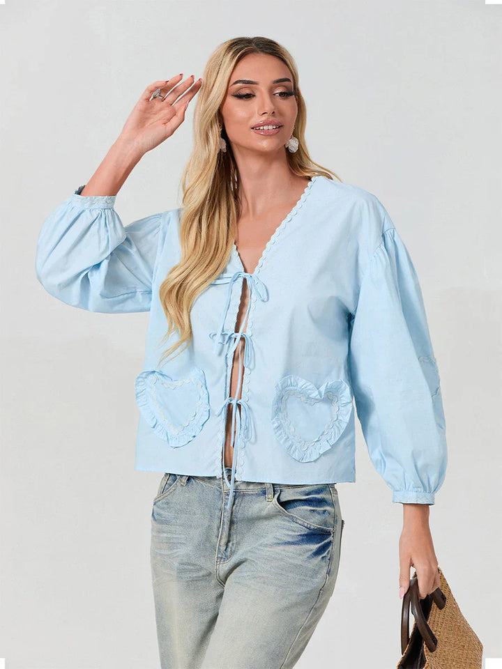 Adalynn | Casual Chic Pocket Blouse