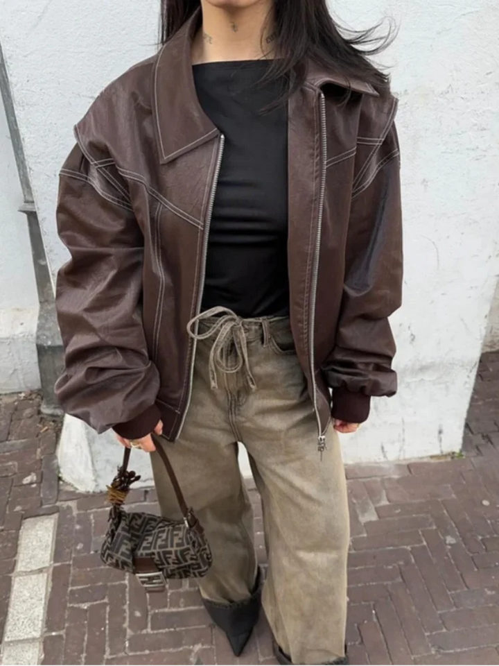 Helena | Bold Leather Jacket