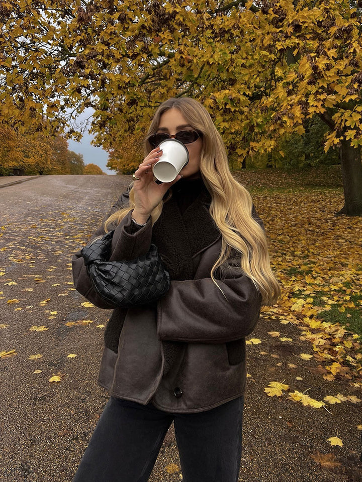 Ella | Oversized Shearling Jacket