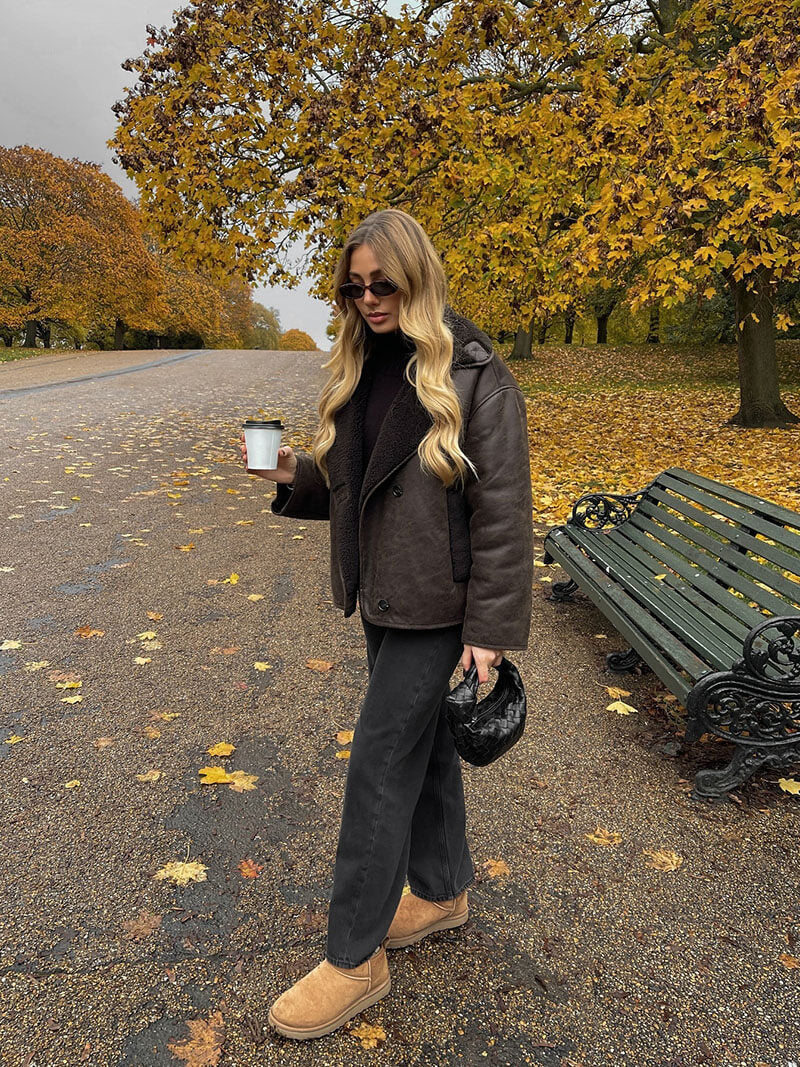 Ella | Oversized Shearling Jacket