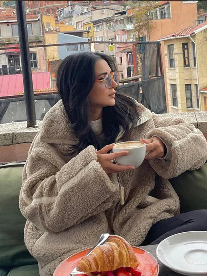 Olivia | Zip-Up Teddy Jacket