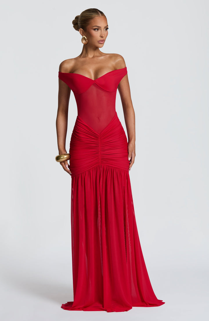 Audrey Maxi Dress - Red