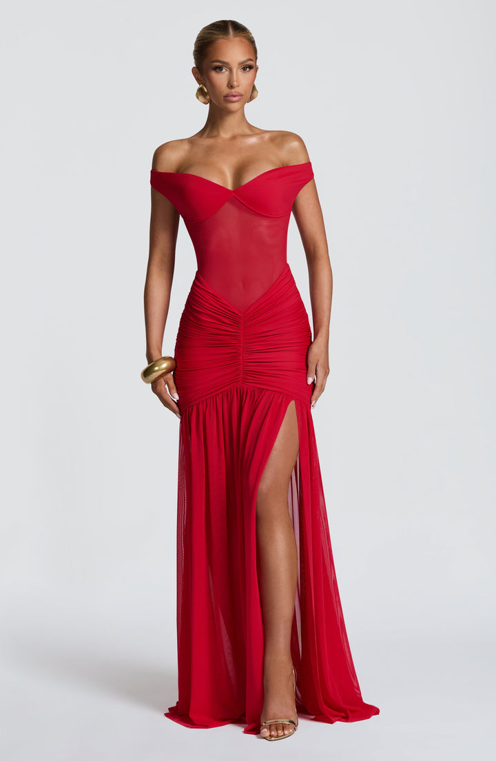 Audrey Maxi Dress - Red
