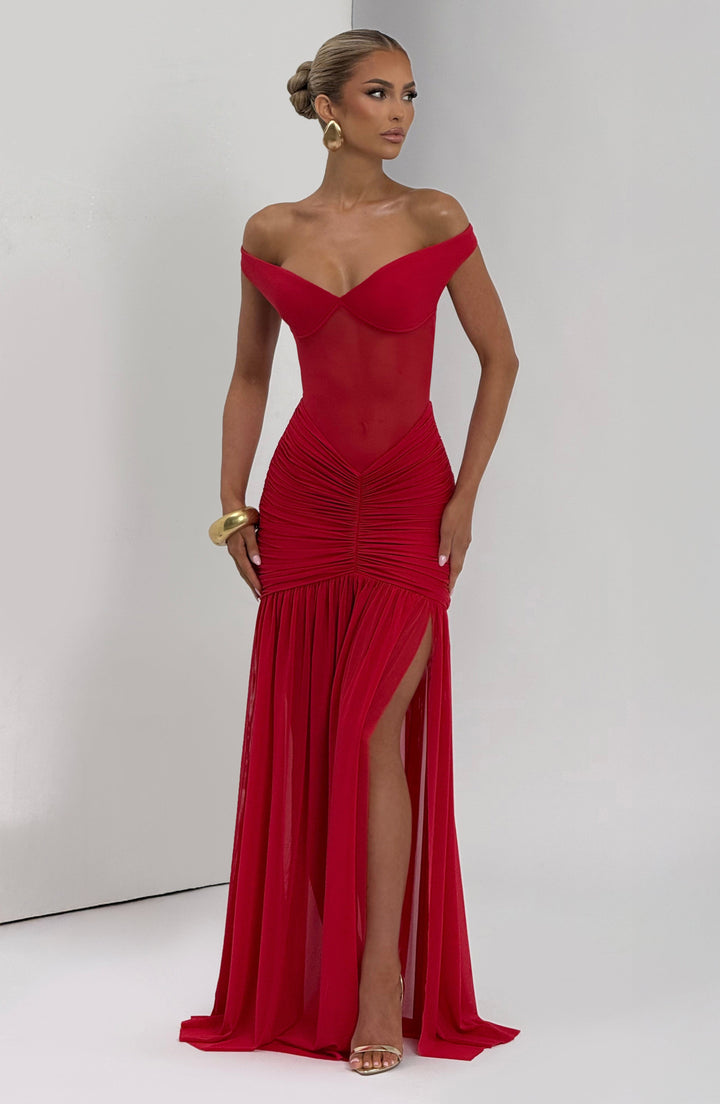 Audrey Maxi Dress - Red