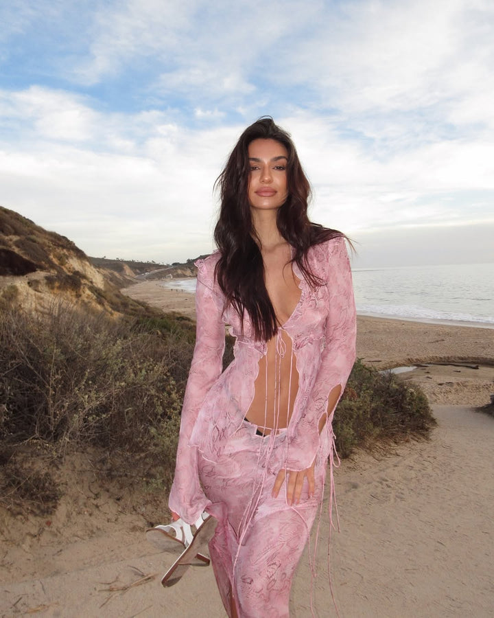 Marigold | Sheer Tie-Front Sets